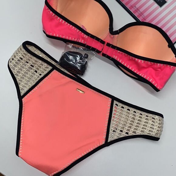 🔥🏖VICTORIA SECRET  swimsuit The Fabulous/push-up  cheeky  New - Picture 5 of 8